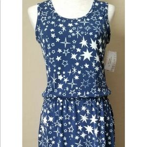 LuLaRoe Summer Dress Medium Stars NWT